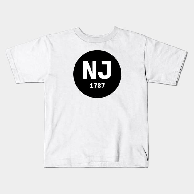 New Jersey | NJ 1787 Kids T-Shirt by KodeLiMe